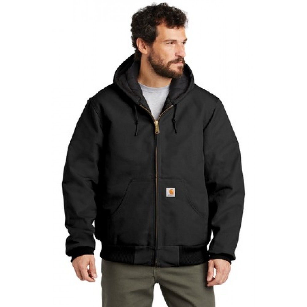 Custom Printed Carhartt Quilted-Flannel-Lined Duck Active Jacket Custom Printed Carhartt Quilted-Flannel-Lined Duck Active Jacket
