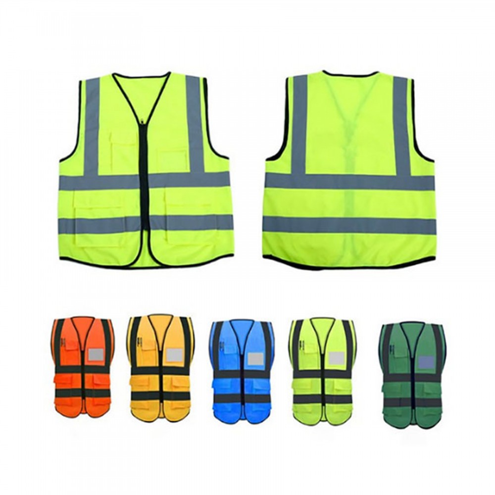 High Visibility Safety Reflective Vest Custom Embroidered High Visibility Safety Reflective Vest Custom Embroidered