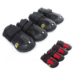 Logo Printed Outdoor Sports Pet Shoes Four Pack