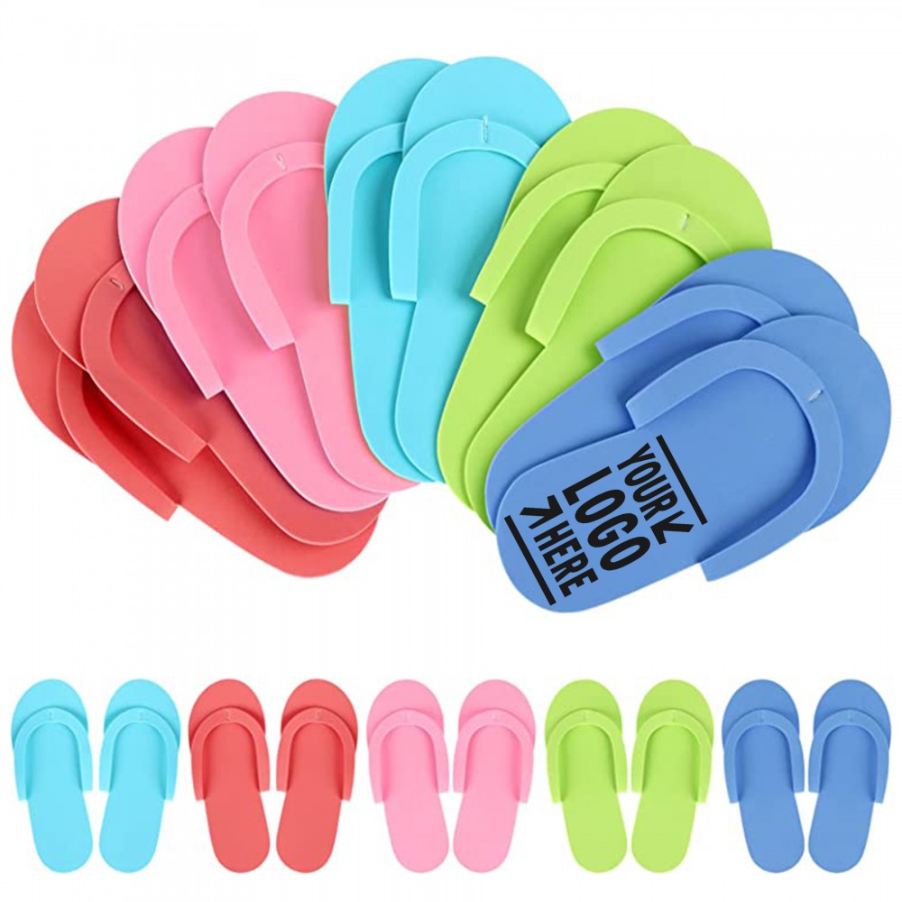 Logo Printed Disposable Pedicure Slipppers