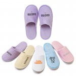 Custom Imprinted Disposable Coral Fleece Slippers