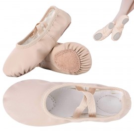 Soft Leather Ballet Shoes Logo Printed
