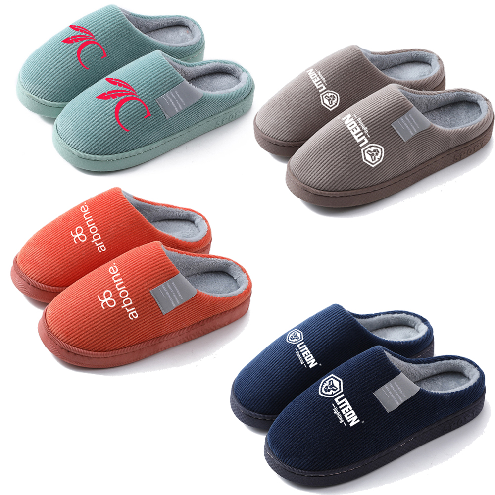 Autumn Winter Indoor Warm Plush Household Shoes Custom Imprinted Autumn Winter Indoor Warm Plush Household Shoes Custom Imprinted