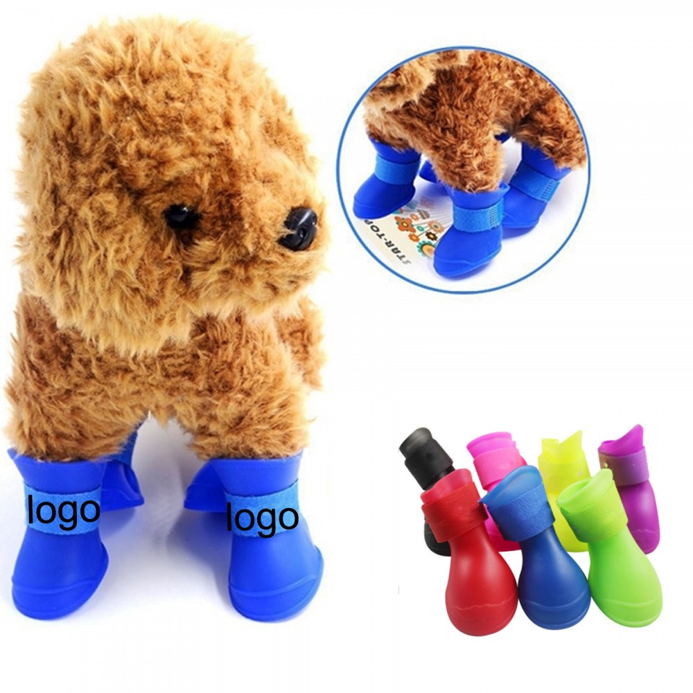 Silicone Pet Rain Shoes/Pet Rain Booties Branded Silicone Pet Rain Shoes/Pet Rain Booties Branded