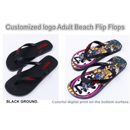 Adult Colorful Beach Flip Flops Custom Imprinted  Adult Colorful Beach Flip Flops Custom Imprinted