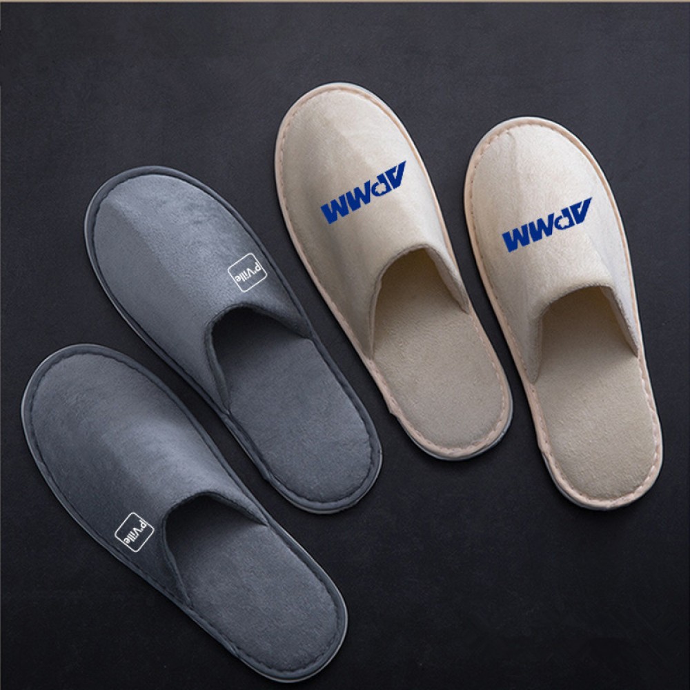 Custom Imprinted Luxury Disposable Slippers Custom Imprinted Luxury Disposable Slippers