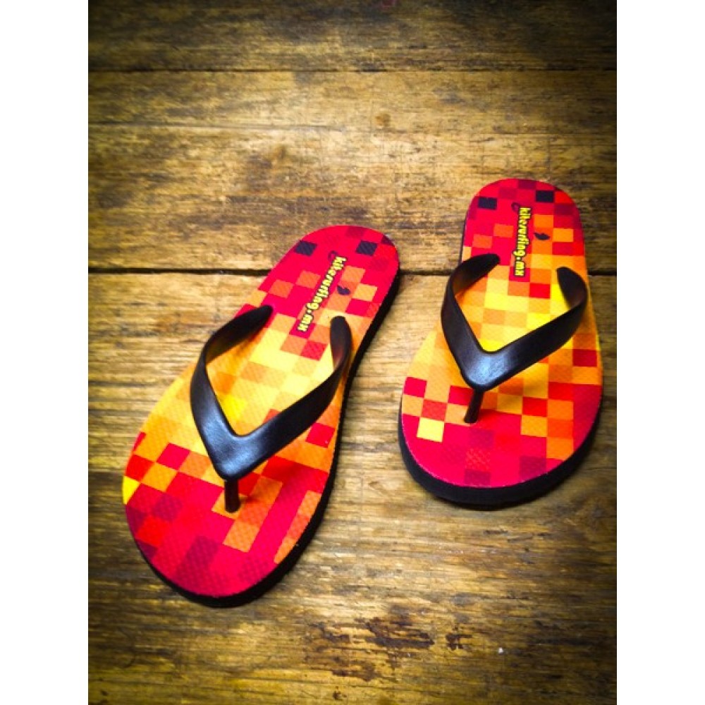 Logo Printed Full Color Sublimation Dye Ibiza Flip Flop - Men's Logo Printed Full Color Sublimation Dye Ibiza Flip Flop - Men's