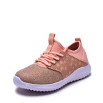 Girl's Metallic Palm Tree Sneakers - Blush Branded