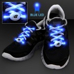 Custom Imprinted Blue LED Shoelaces for Night Fun Runs - PRINTED