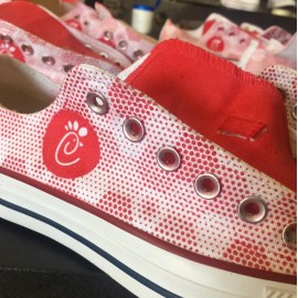 Logo Printed Custom Low Top Converse Chuck Taylor All Stars - 1 Decoration Location  Logo Printed Custom Low Top Converse Chuck Taylor All Stars - 1 Decoration Location