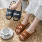 Logo Printed Open Toe Slippers