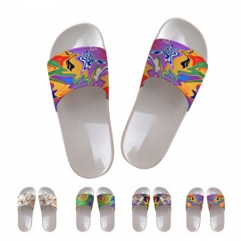 Branded Custom Full Color Upper Unisex Slide Sandals  Branded Custom Full Color Upper Unisex Slide Sandals
