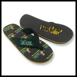 Custom Logo Embroidered Strap Flip Flop Logo Printed