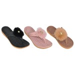 Custom Imprinted Ladies Sandals With Fur Pom