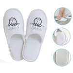 Custom Imprinted Cotton Velvet Non-Slip Travel Slippers