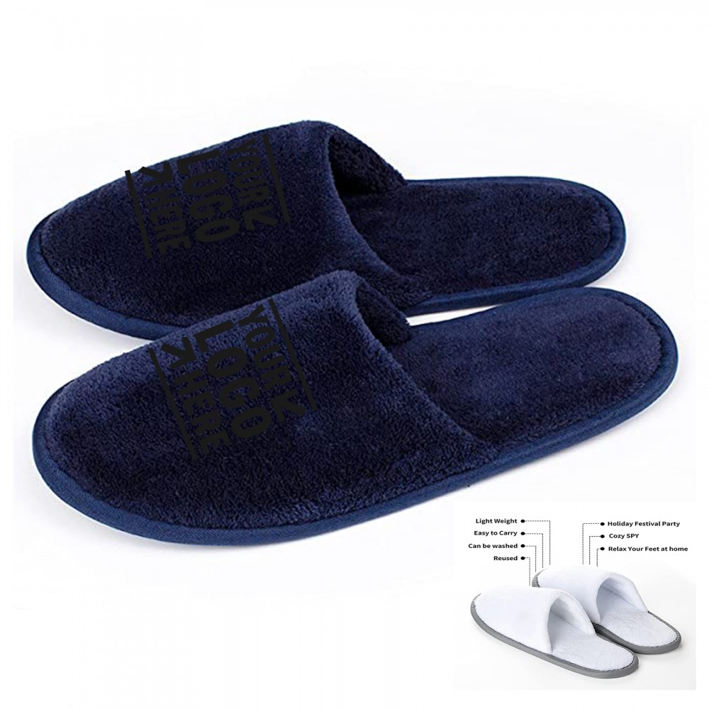 Custom Imprinted Guests Size Trave Slipper