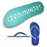 Custom Imprinted Three Layer Sand Imprint Dye Cut Flip Flop Plastic Strap - Women's