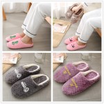 Custom Imprinted Indoor House Slippers Warm Bedroom Furry Slipper