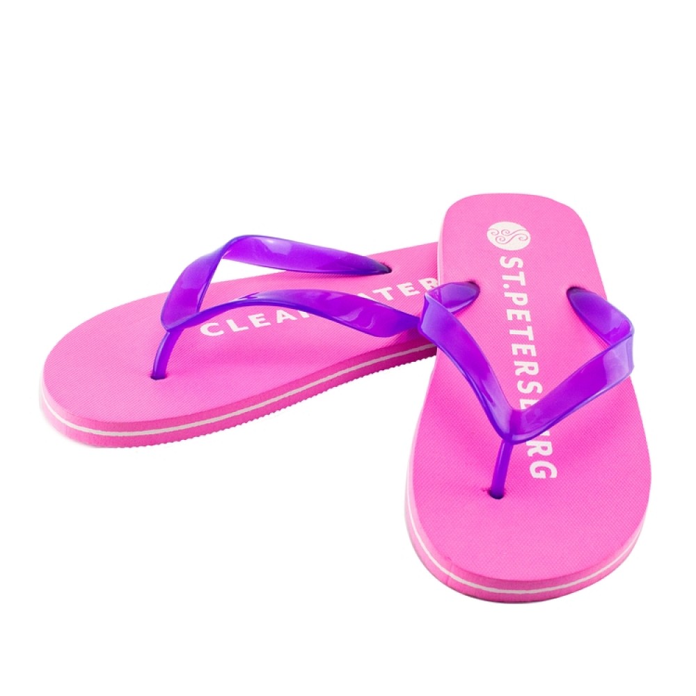 The "Capistrano" - Flip Flop Sandal with Vinyl Straps Logo Printed The "Capistrano" - Flip Flop Sandal with Vinyl Straps Logo Printed