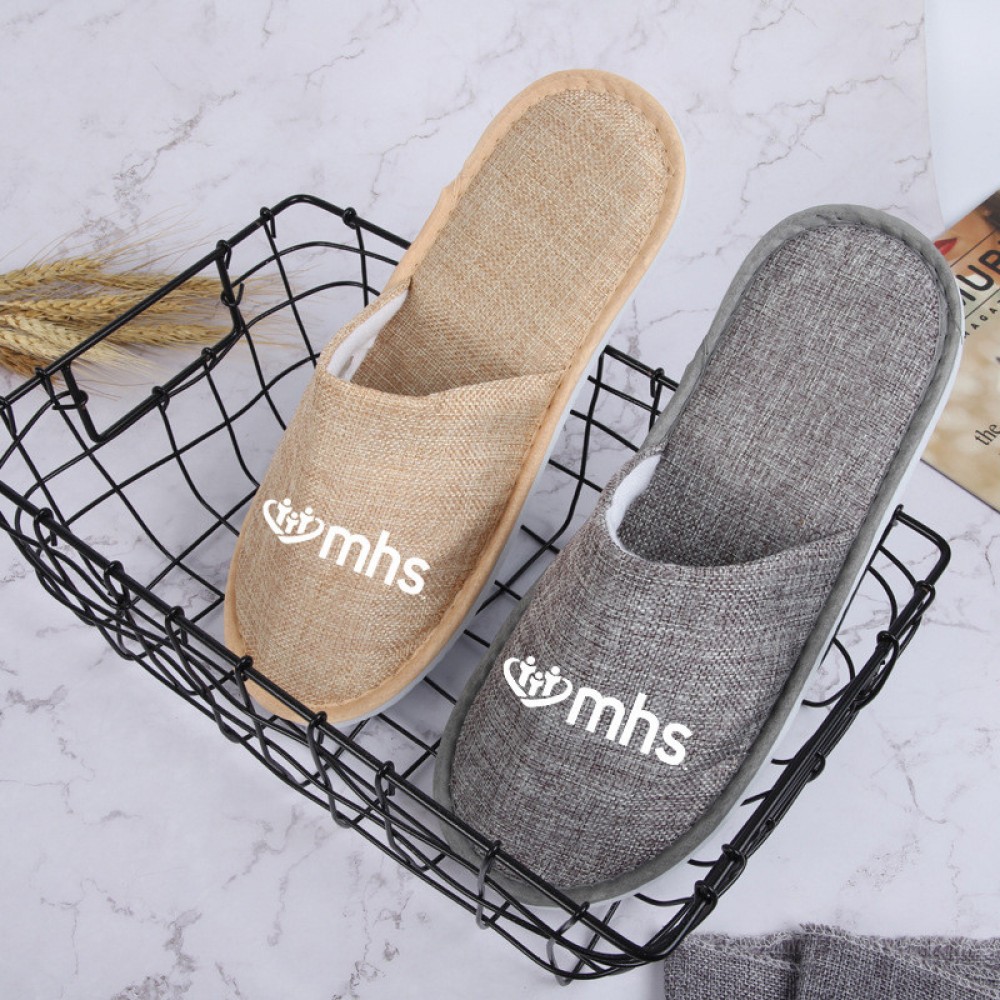 Disposable Linen Slippers Custom Imprinted Disposable Linen Slippers Custom Imprinted