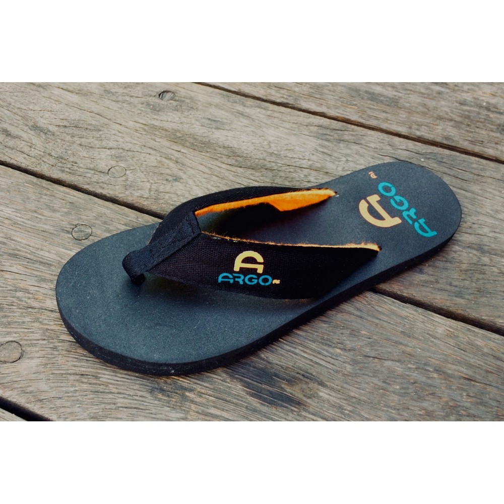 Hawaii Sand Imprint Fabric Strap Flip Flop - Men's Logo Printed Hawaii Sand Imprint Fabric Strap Flip Flop - Men's Logo Printed