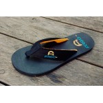 Hawaii Sand Imprint Fabric Strap Flip Flop - Men's Logo Printed