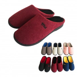 Branded Two-Tone Memory Foam Slipper