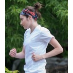 Women'S V Neck Running Shirt Short Sleeves With Full Color Imprint Custom Printed