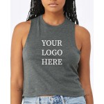 BELLA + CANVAS Women's Racerback Crop Tank Logo Imprinted