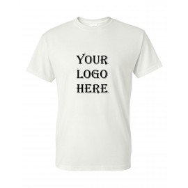 Gildan DryBlend White T-Shirt Custom Embroidered