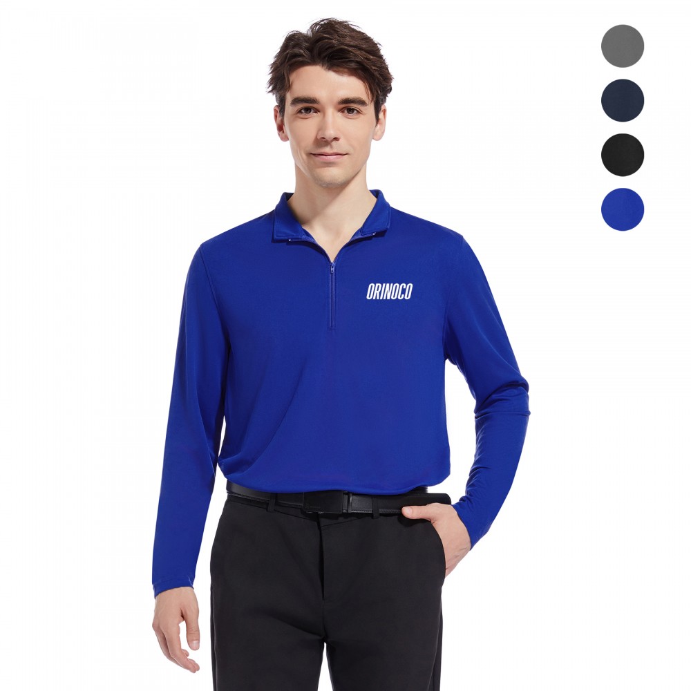 Custom Printed Men's UV Quarter Zip Pullover