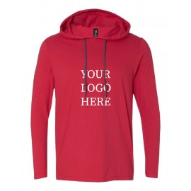 Custom Embroidered Gildan Softstyle Lightweight Hooded Long Sleeve T-Shirt