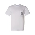Gildan DryBlend Pocket White T-Shirt Logo Imprinted