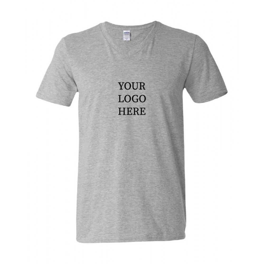 Logo Imprinted Gildan Softstyle V-Neck T-Shirt
