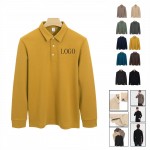 Cotton Shirt Collar Polo Tee Logo Imprinted
