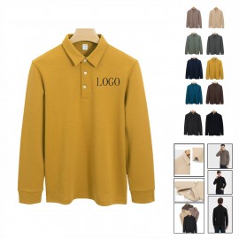 Cotton Shirt Collar Polo Tee Logo Imprinted