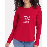Next Level Apparel Women's Cotton Relaxed Long Sleeve T-Shirt Logo Imprinted