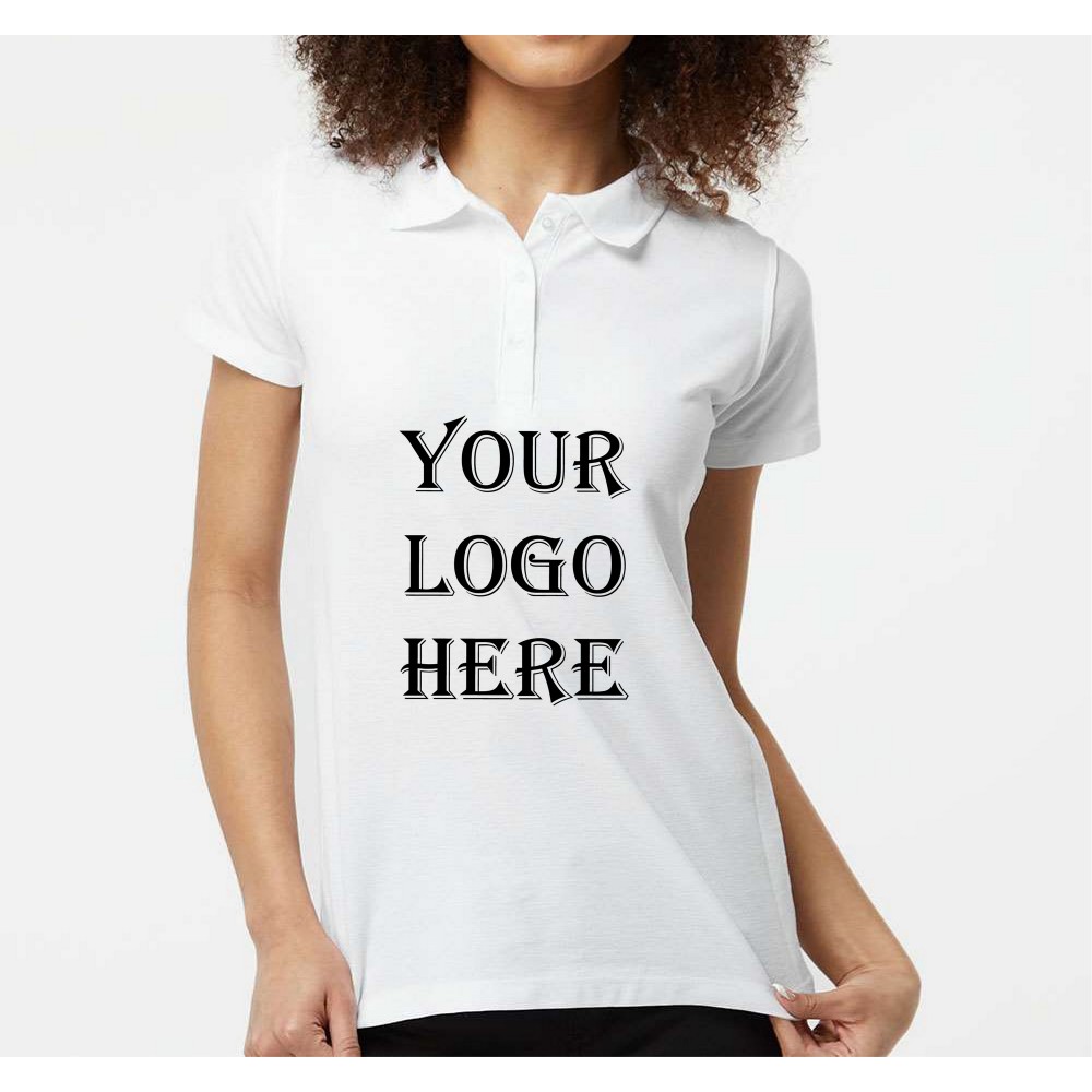 Custom Printed Tultex Women's 50/50 Sport White Polo