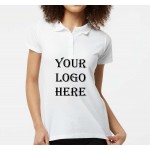 Custom Printed Tultex Women's 50/50 Sport White Polo