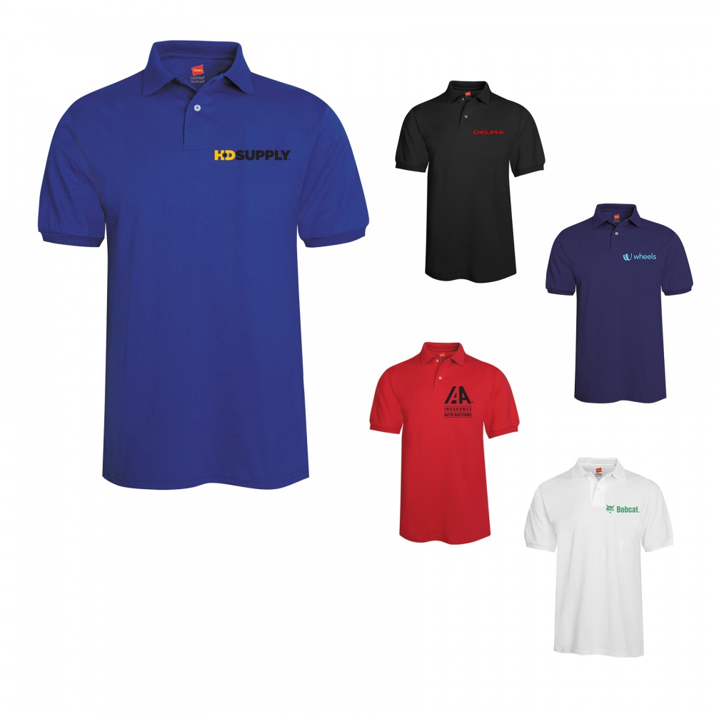 Custom Embroidered Hanes ComfortBlend 50/50 Jersey Sport Polo Shirt