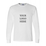 Logo Imprinted Gildan DryBlend 50/50 Long Sleeve White T-Shirt