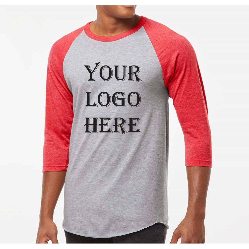 Logo Imprinted Tultex Unisex Fine Jersey Raglan T-Shirt