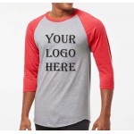 Logo Imprinted Tultex Unisex Fine Jersey Raglan T-Shirt