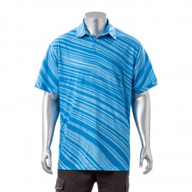 100% Cotton Full Color Reactive Digital Print Men's Polo Shirt - 5.3 oz Custom Printed
