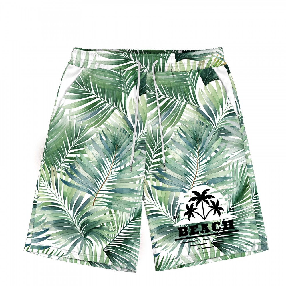 Stretch Poly Drawstring Shorts Logo Imprinted
