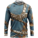 Custom Embroidered Realtree 150gsm Men's 100% rPET Polyester Performance Hooded T-Shirt
