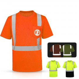 Logo Imprinted Short Sleeve Reflective Safety Tee
