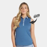Logo Imprinted PUMA Fair Isle Women's Sleeveless Golf Polo Shirt