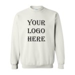 Custom Printed Gildan Heavy Blend Crewneck White Sweatshirt