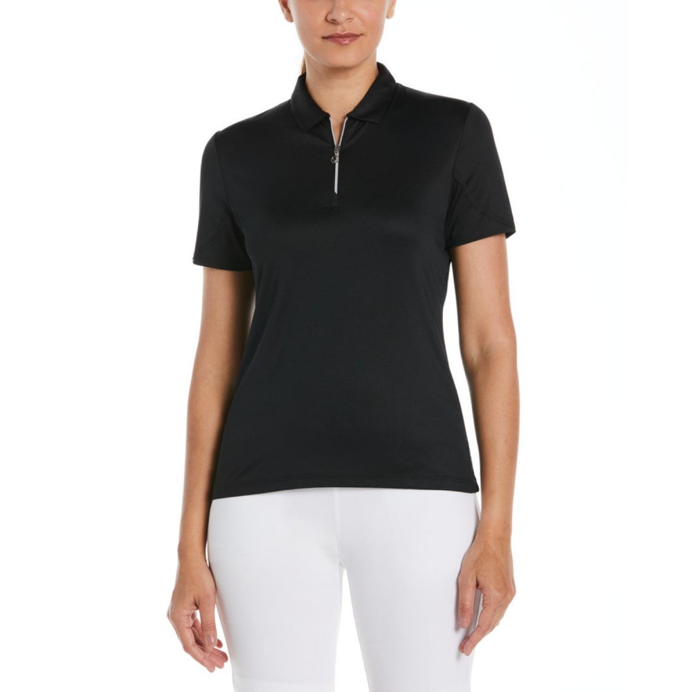 Logo Imprinted Callaway Moisture Wicking Women's Chev Quarter Zip Polo Shirt with Custom Logo